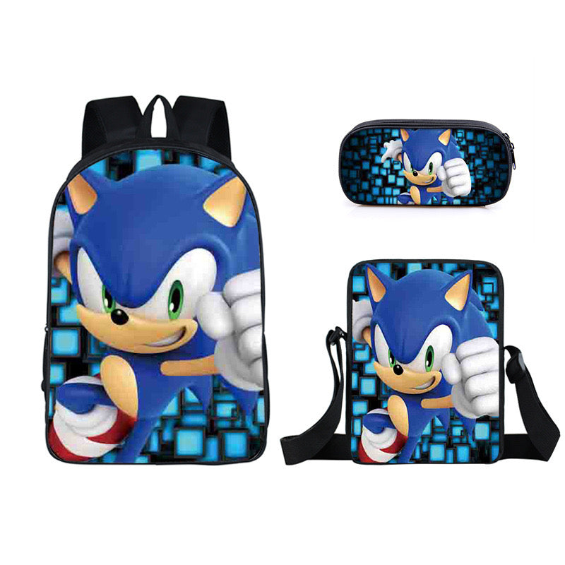 Hedgehog Schoolbag Backpack Lunch Bag Pencil Case Set Gift for Kids Students