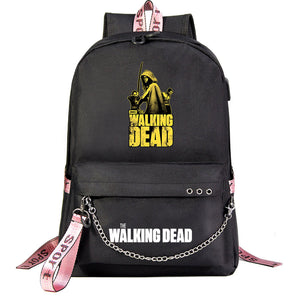 The Walking Dead USB Charging Backpack Shoolbag Notebook Bag Gifts for Kids Students