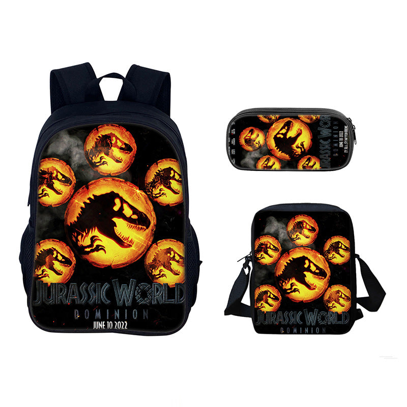 Jurassic World Dominion Schoolbag Backpack Lunch Bag Pencil Case Set Gift for Kids Students