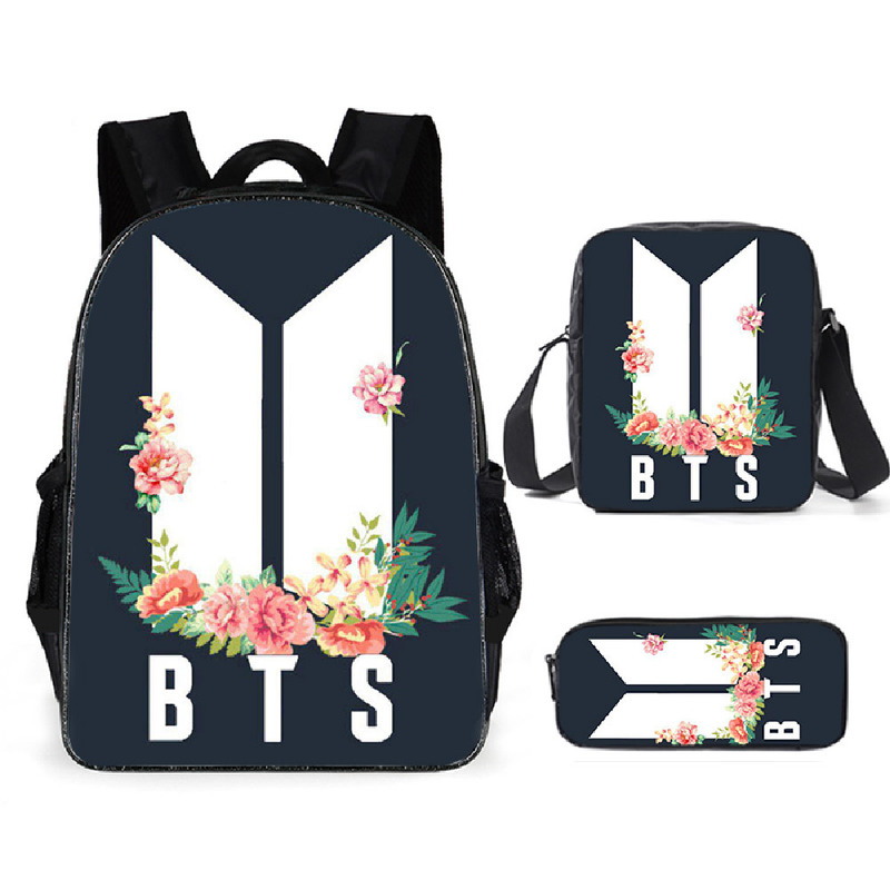 Bangtan Boys BTS Schoolbag Backpack Lunch Bag Pencil Case Set Gift for Kids Students