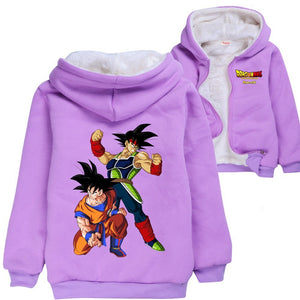 Dragon Ball Pullover Hoodie Sweatshirt Autumn Winter Unisex Sweater Zipper Jacket for Kids Boy Girls