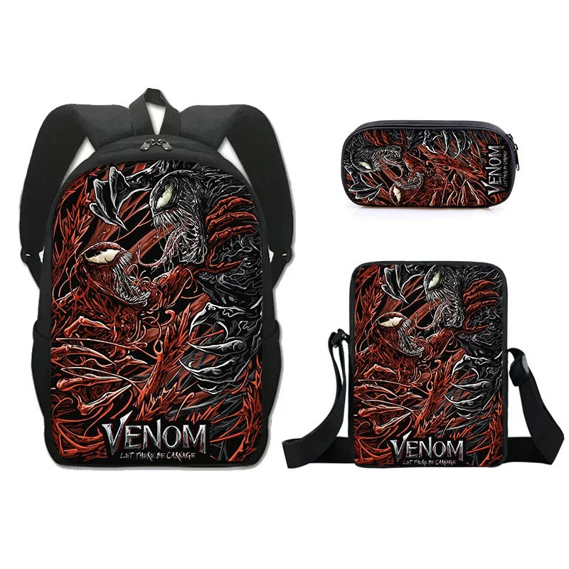 Venom 2 Schoolbag Backpack Lunch Bag Pencil Case Set Gift for Kids Students