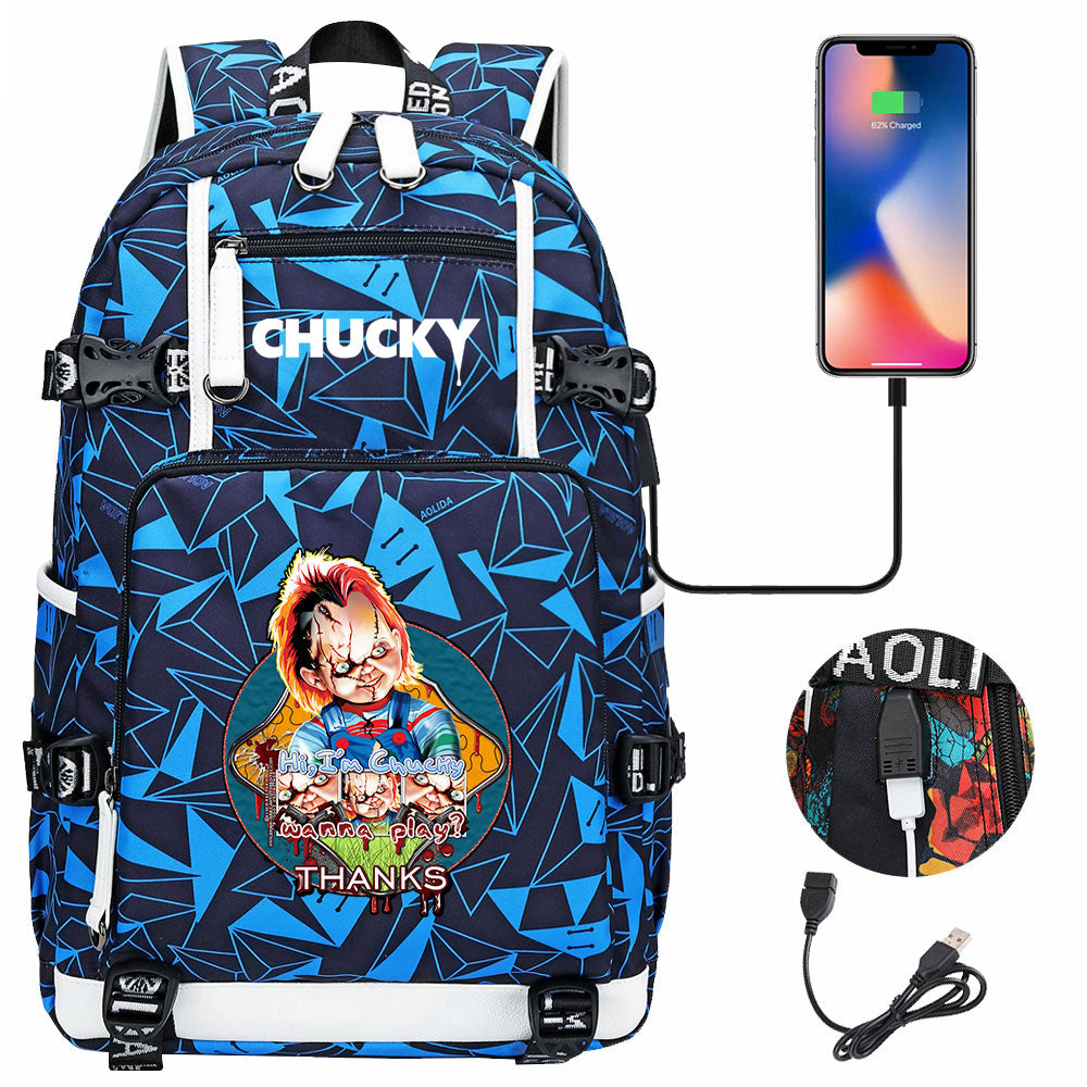 Child's Play USB Charging Backpack School NoteBook Laptop Travel Bags