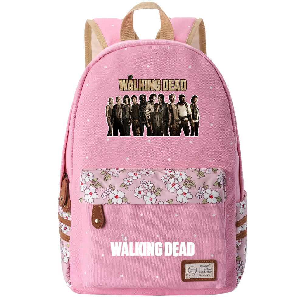 The Walking Dead Canvas Travel Backpack School Bag For Girl Kids Boy