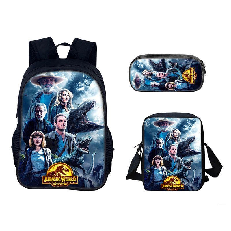 Jurassic World Dominion Schoolbag Backpack Lunch Bag Pencil Case Set Gift for Kids Students