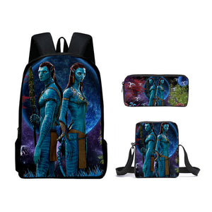 Avatar 2 Schoolbag Backpack Lunch Bag Pencil Case 3pcs Set Gift for Kids Students