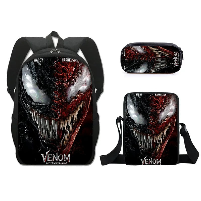 Venom 2 Schoolbag Backpack Lunch Bag Pencil Case Set Gift for Kids Students