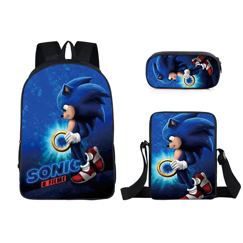 Hedgehog Schoolbag Backpack Lunch Bag Pencil Case Set Gift for Kids Students