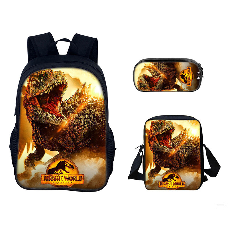 Jurassic World Dominion Schoolbag Backpack Lunch Bag Pencil Case Set Gift for Kids Students