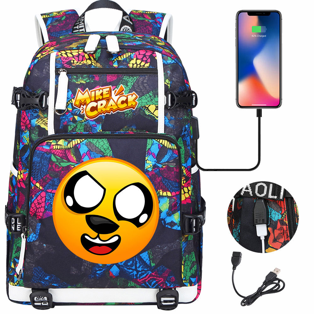 Mikecrack USB Charging Backpack School NoteBook Laptop Travel Bags