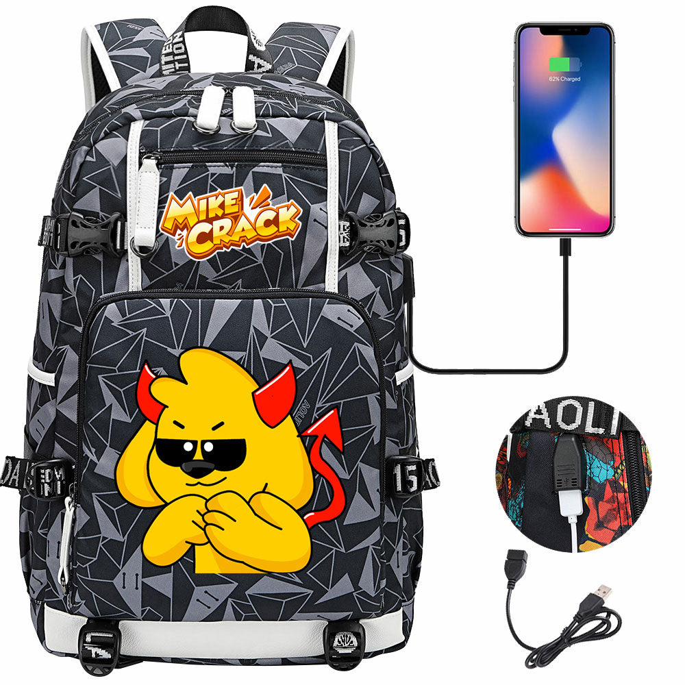 Mikecrack USB Charging Backpack School NoteBook Laptop Travel Bags