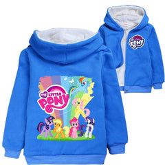 My Little Pony Pullover Hoodie Sweatshirt Autumn Winter Unisex Sweater Zipper Jacket for Kids Boy Girls
