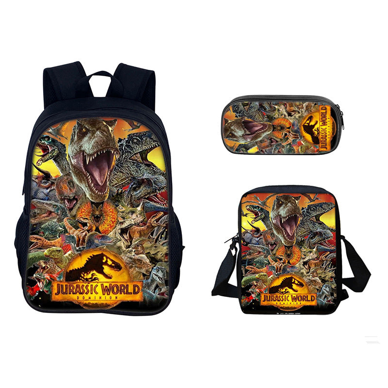 Jurassic World Dominion Schoolbag Backpack Lunch Bag Pencil Case Set Gift for Kids Students