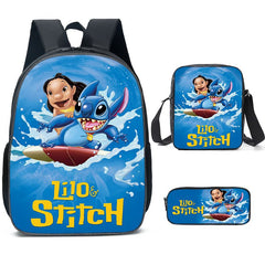 Lilo Stitch Schoolbag Backpack Lunch Bag Pencil Case Set Gift for Kids Students