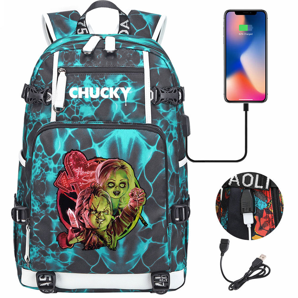 Child's Play USB Charging Backpack School NoteBook Laptop Travel Bags