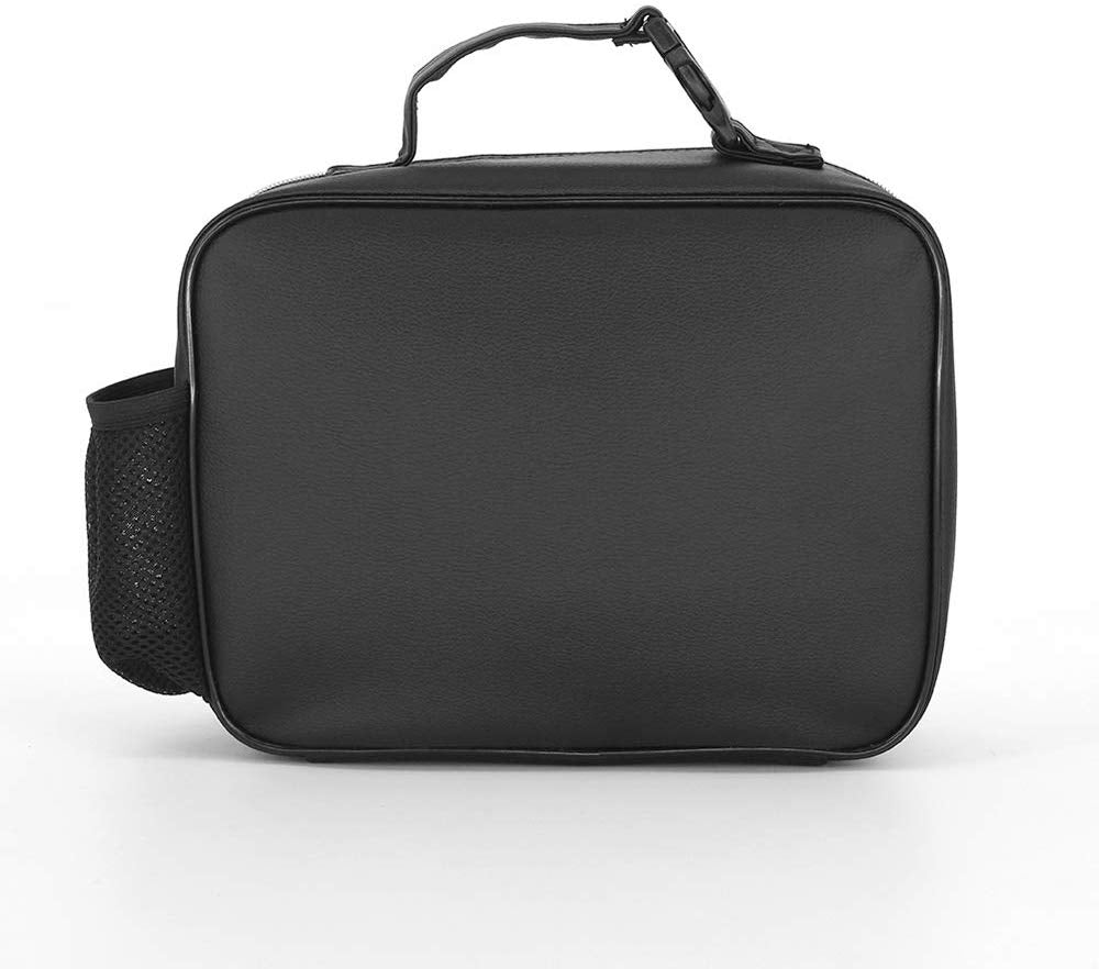 Detective Pokemon Go Pikachu  PU Leather Portable Lunch Box School Tote Storage Picnic Bag