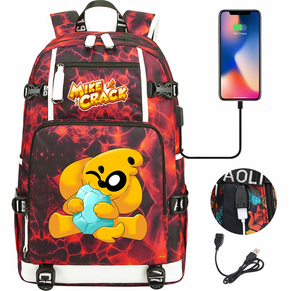 Mikecrack USB Charging Backpack School NoteBook Laptop Travel Bags