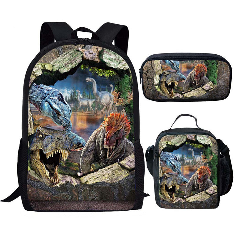 Jurassic World Dominion Schoolbag Backpack Lunch Bag Pencil Case Set Gift for Kids Students