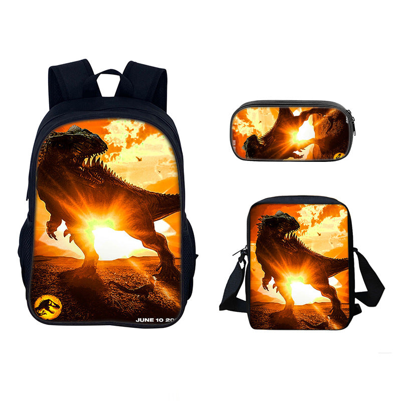 Jurassic World Dominion Schoolbag Backpack Lunch Bag Pencil Case Set Gift for Kids Students