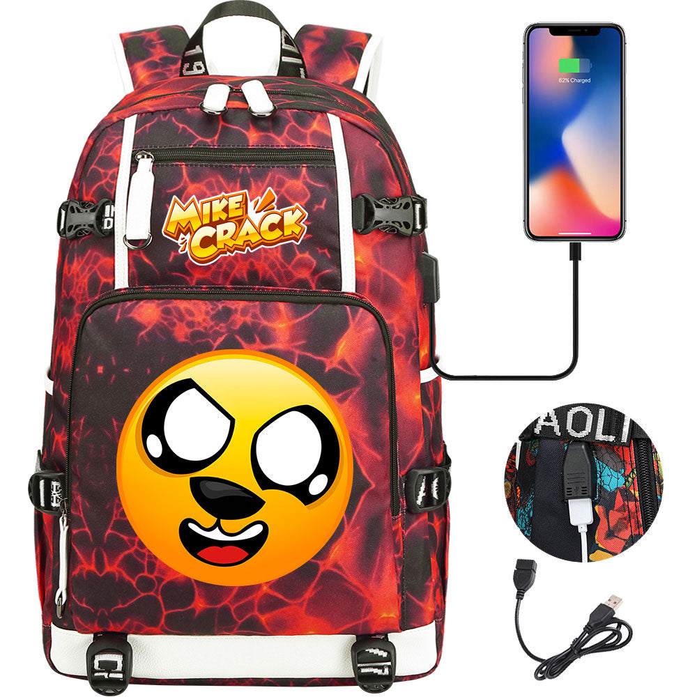 Mikecrack USB Charging Backpack School NoteBook Laptop Travel Bags