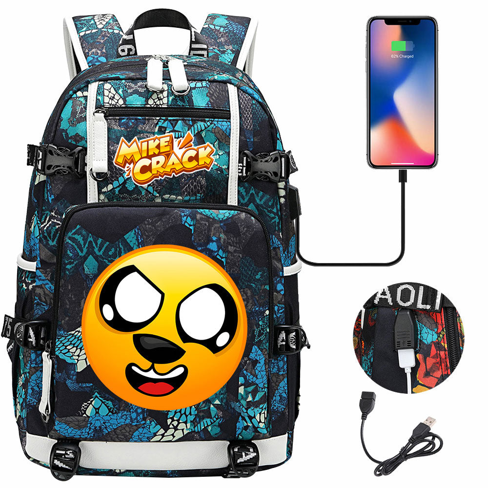 Mikecrack USB Charging Backpack School NoteBook Laptop Travel Bags