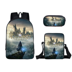 Hogwarts Legacy Schoolbag Backpack Lunch Bag Pencil Case 3pcs Set Gift for Kids Students