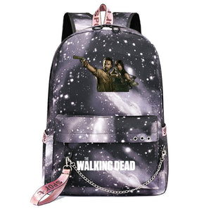 The Walking Dead USB Charging Backpack Shoolbag Notebook Bag Gifts for Kids Students