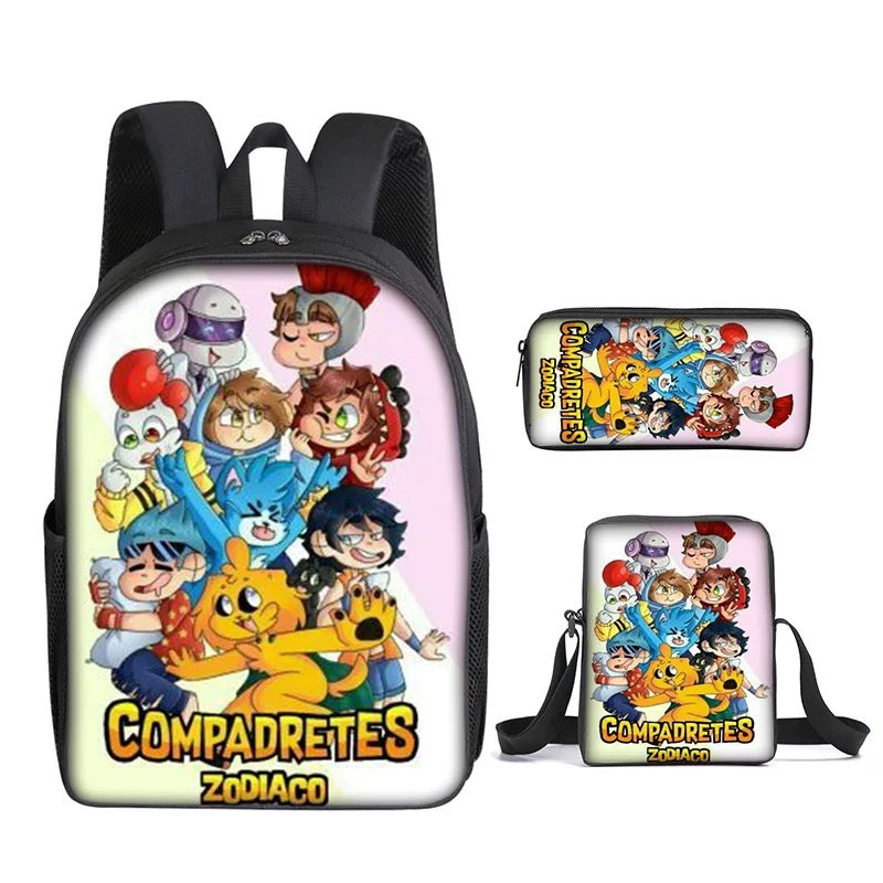 Mikecrack Schoolbag Backpack Lunch Bag Pencil Case Set Gift for Kids Students