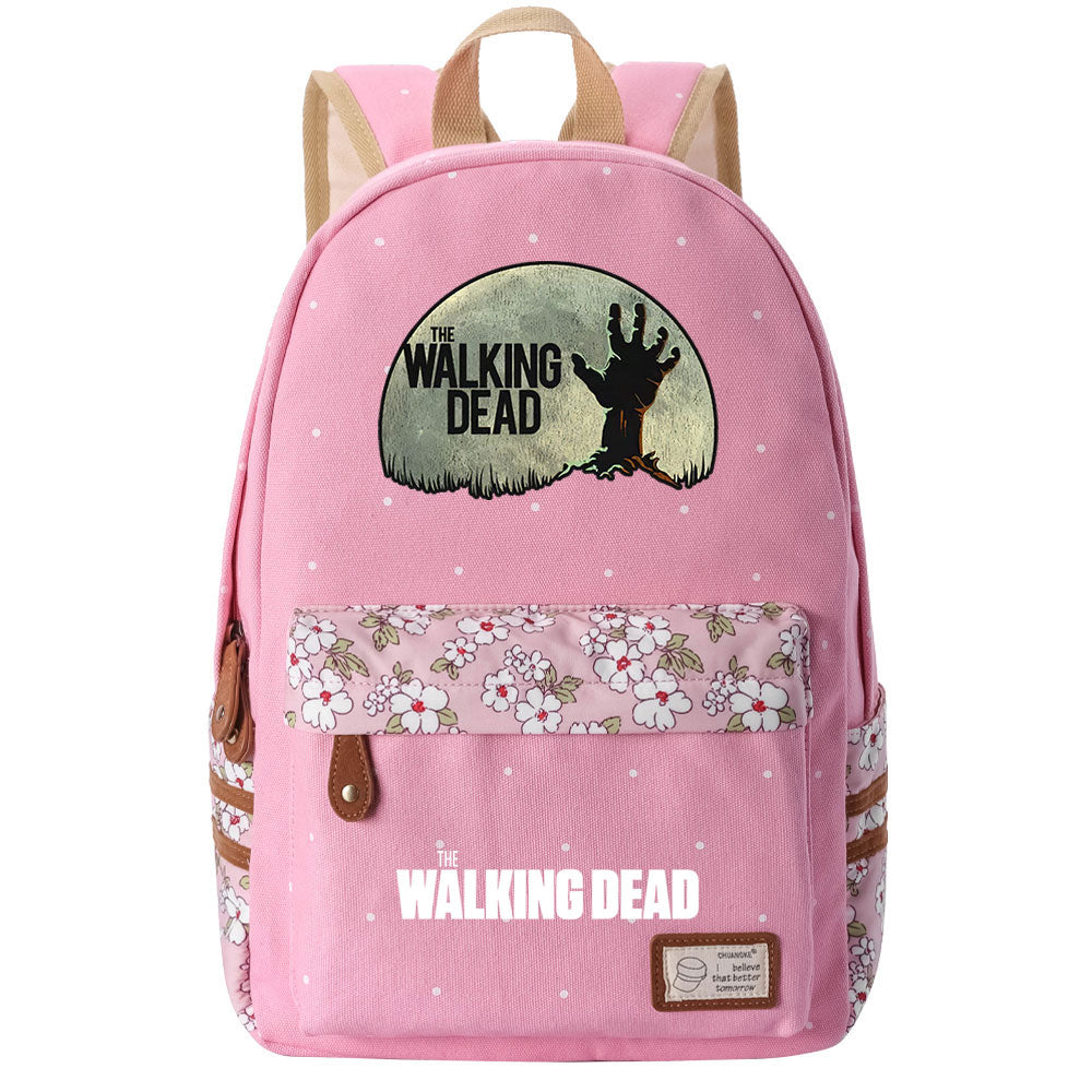 The Walking Dead Canvas Travel Backpack School Bag For Girl Kids Boy