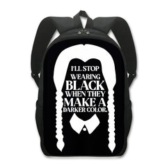 Wednesday Addams Backpack School Sports Bag for Kids Boy Girl