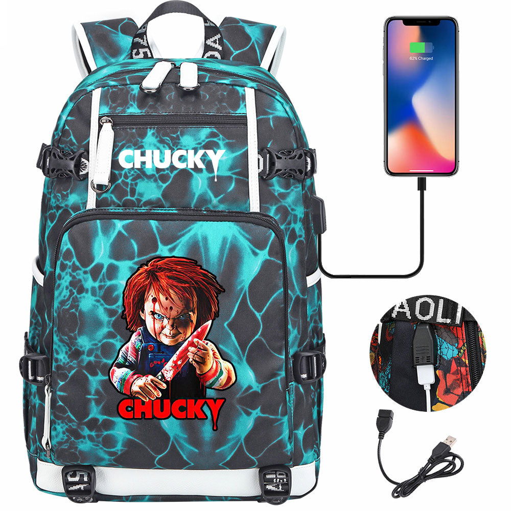 Child's Play USB Charging Backpack School NoteBook Laptop Travel Bags