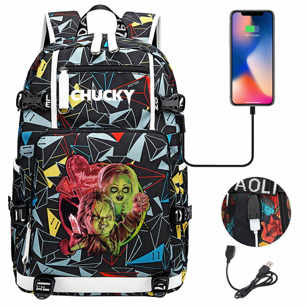 Child's Play USB Charging Backpack School NoteBook Laptop Travel Bags