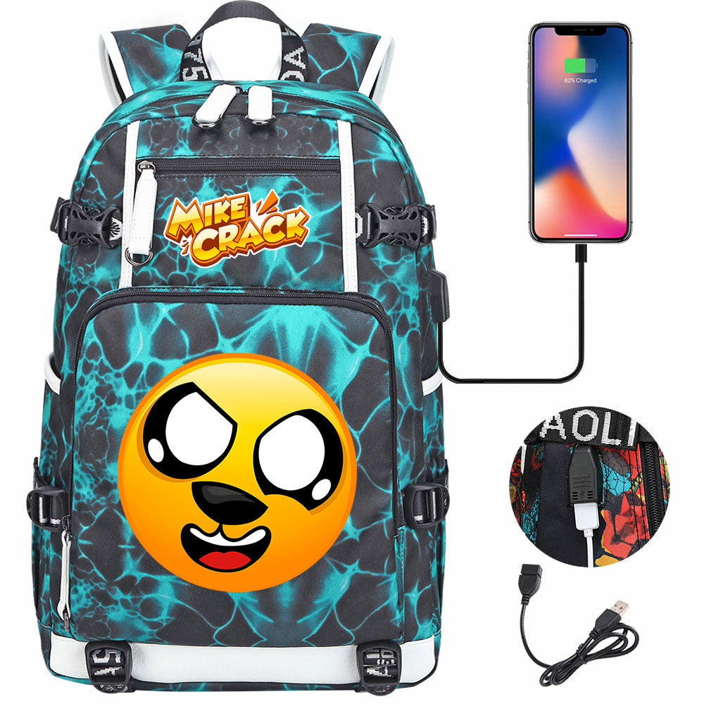 Mikecrack USB Charging Backpack School NoteBook Laptop Travel Bags