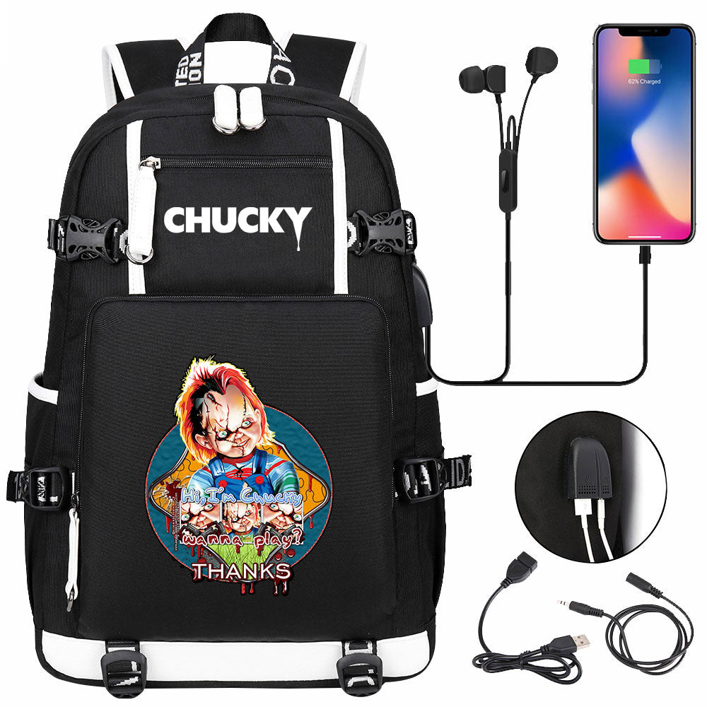 Child's Play USB Charging Backpack School NoteBook Laptop Travel Bags