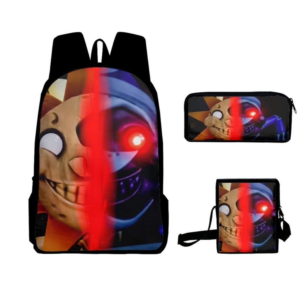 Fnaf Security Breach Sundrop Moondrop Schoolbag Backpack Lunch Bag Pencil Case Set Gift for Kids Students