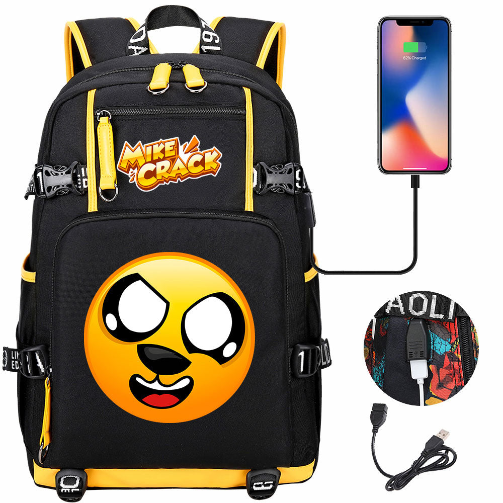 Mikecrack USB Charging Backpack School NoteBook Laptop Travel Bags