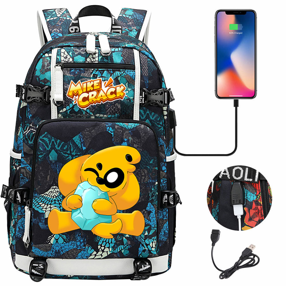 Mikecrack USB Charging Backpack School NoteBook Laptop Travel Bags