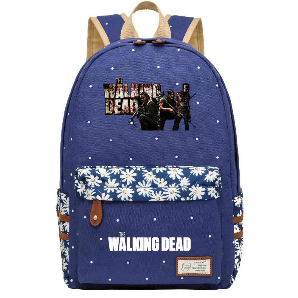The Walking Dead Canvas Travel Backpack School Bag For Girl Kids Boy