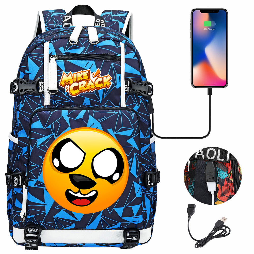 Mikecrack USB Charging Backpack School NoteBook Laptop Travel Bags