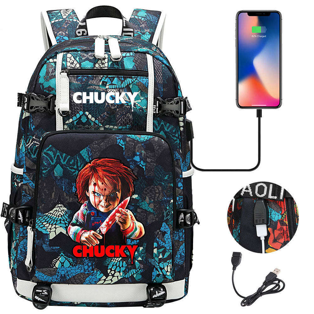 Child's Play USB Charging Backpack School NoteBook Laptop Travel Bags