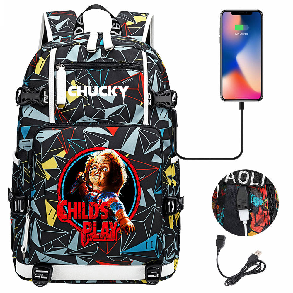 Child's Play USB Charging Backpack School NoteBook Laptop Travel Bags
