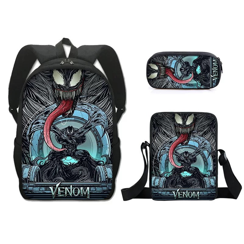 Venom 2 Schoolbag Backpack Lunch Bag Pencil Case Set Gift for Kids Students