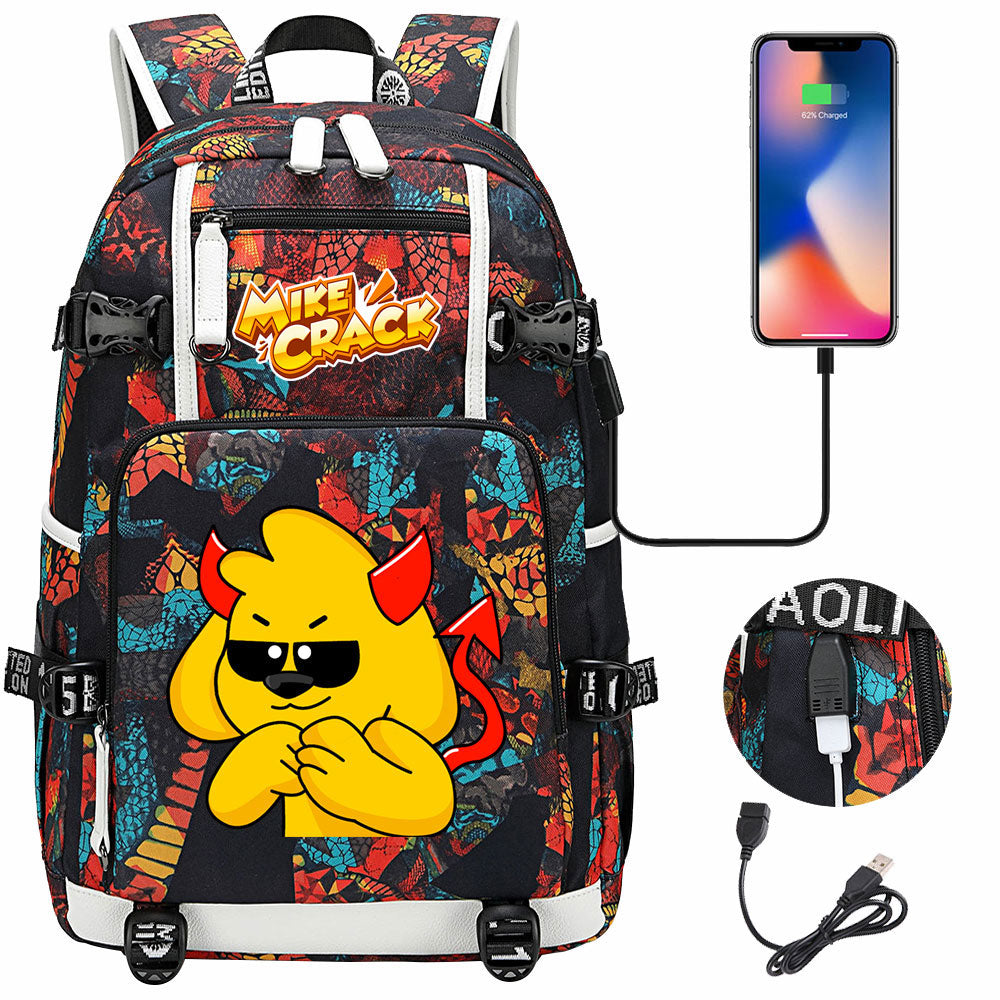 Mikecrack USB Charging Backpack School NoteBook Laptop Travel Bags
