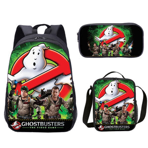Ghostbusters Schoolbag Backpack Lunch Bag Pencil Case Set Gift for Kids Students