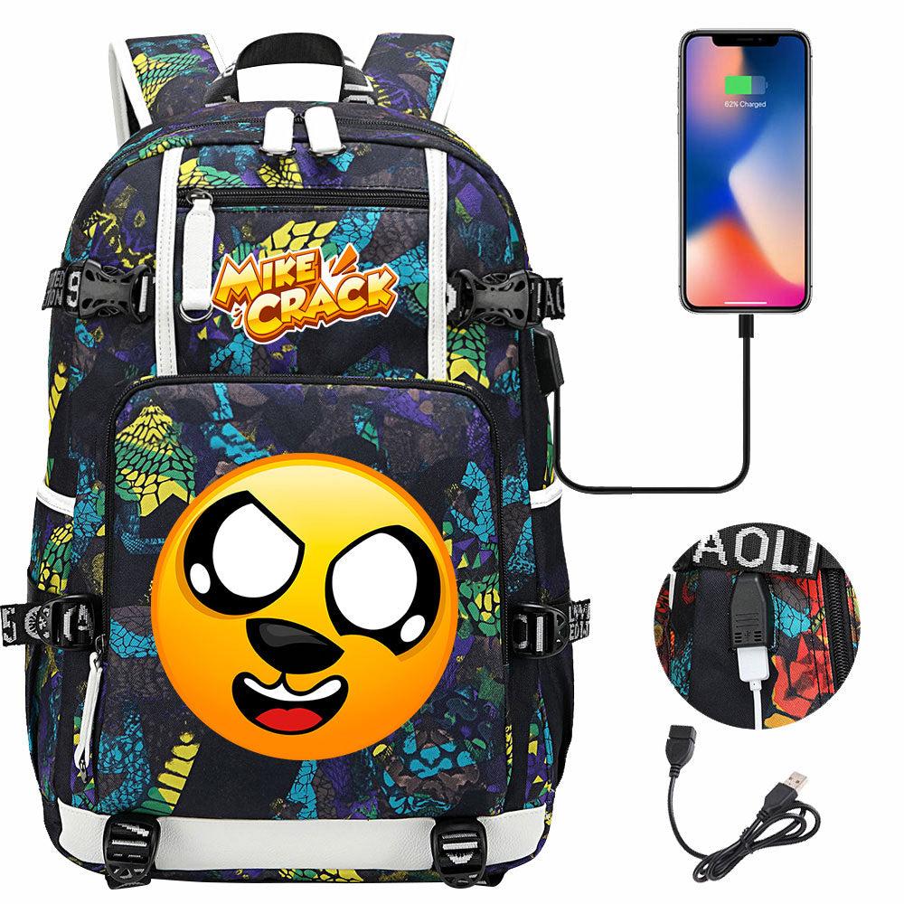Mikecrack USB Charging Backpack School NoteBook Laptop Travel Bags