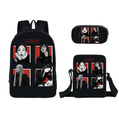 BLACKPINK JISOO JENNIE Schoolbag Backpack Lunch Bag Pencil Case Set Gift for Kids Students