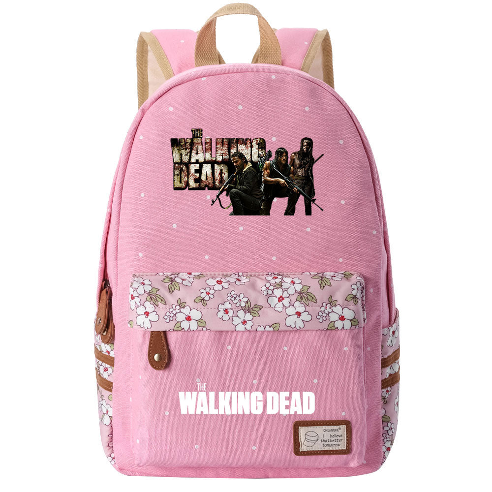 The Walking Dead Canvas Travel Backpack School Bag For Girl Kids Boy