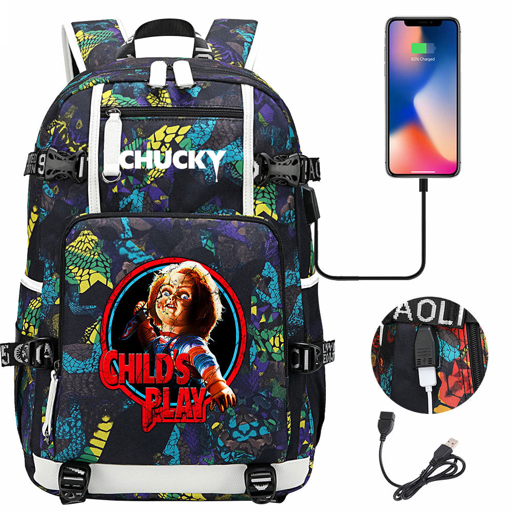 Child's Play USB Charging Backpack School NoteBook Laptop Travel Bags