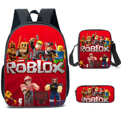 Game Roblox Schoolbag Backpack Lunch Bag Pencil Case Set Gift for Kids Students