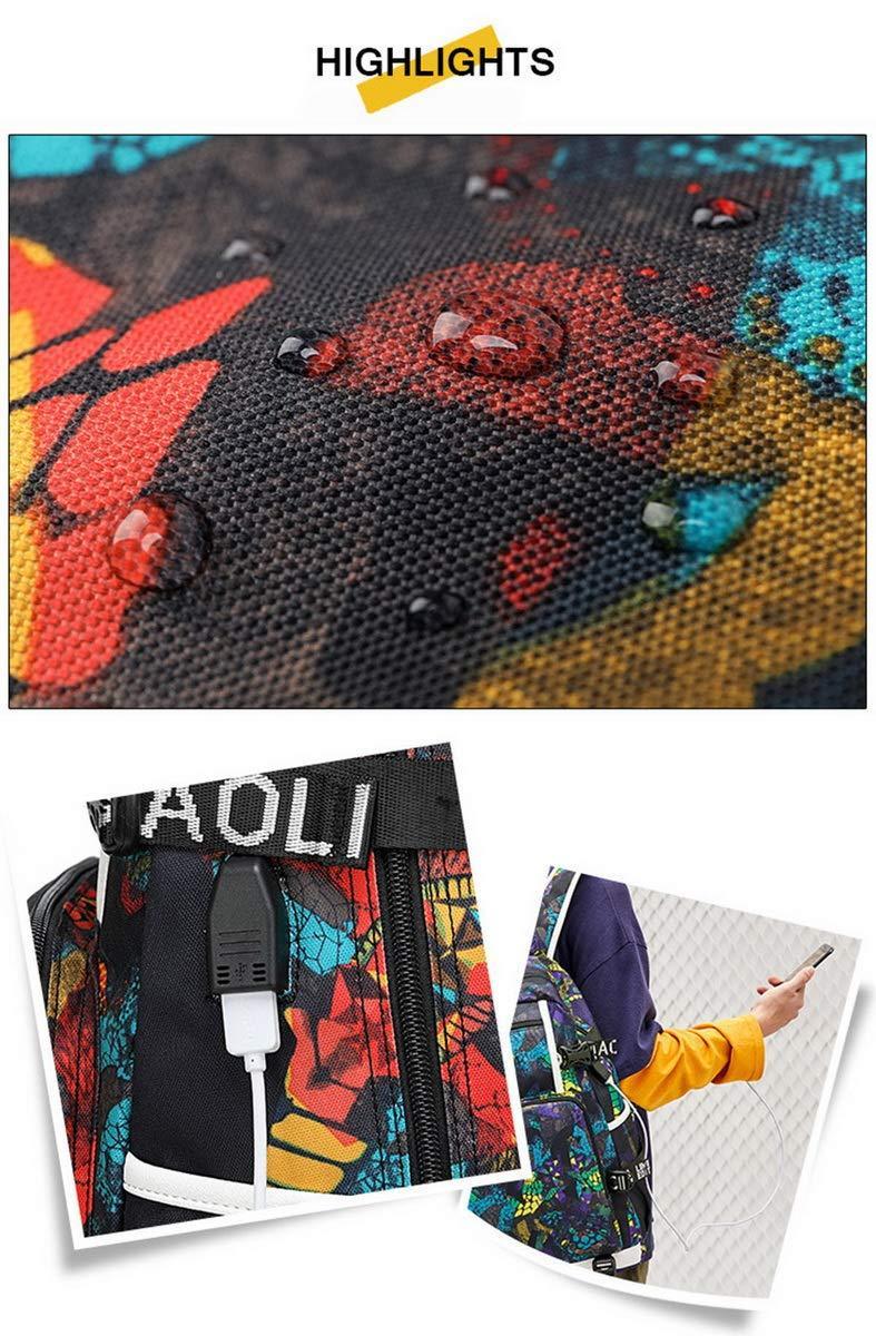Basketball Allen #3 USB Charging Backpack School NoteBook Laptop Travel Bags